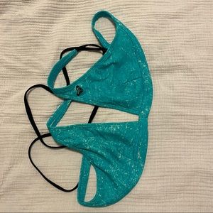 Roxy racer back bathing suit top.